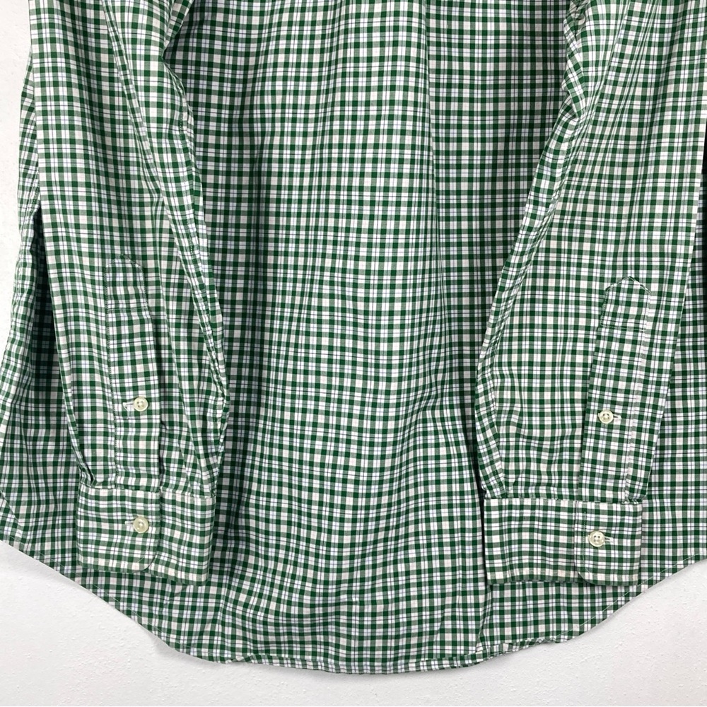 Polo Ralph Lauren Men’s Button Front Shirt Green Mini Gingham Large Cotton - Picture 9 of 16
